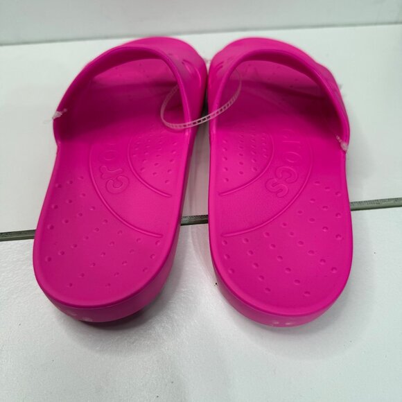Crocs Slide Sandals Bright Pink Size 10 Womens New With Tags - Picture 7 of 8